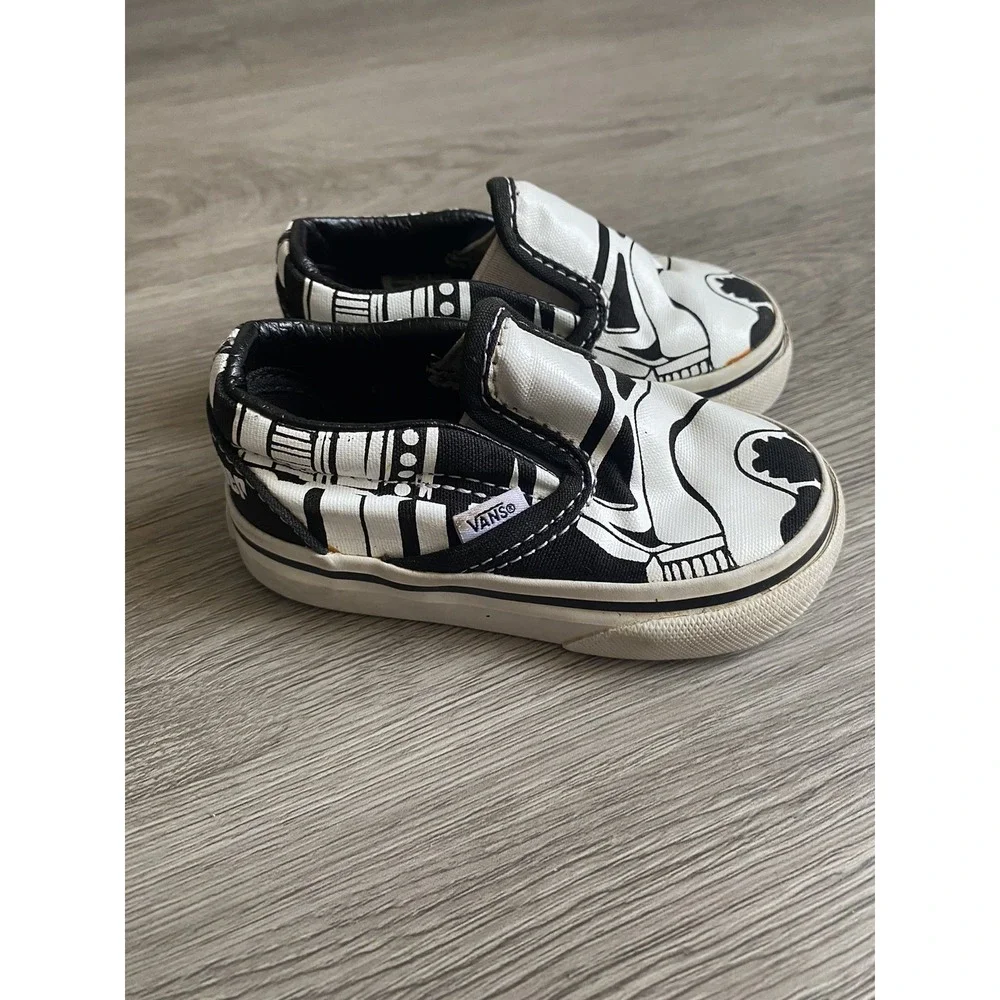 VANS Star Wars‎ Toddler Size 4 Stormtroopers Slip On Black White